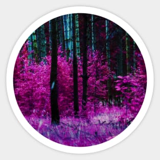 Fantasy purple forest Sticker